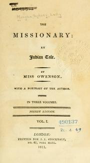 Cover of: The missionary, an Indian tale