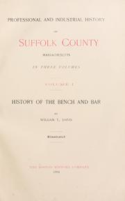 Cover of: Professional and industrial history of Suffolk County, Massachusetts. by 