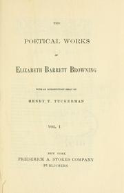 Cover of: The poetical works.: With an introductory essay by Henry T. Tuckerman.