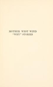Cover of: Mother West Wind "when" stories