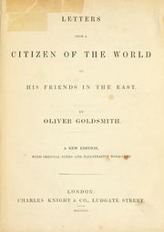 The citizen of the world by Oliver Goldsmith
