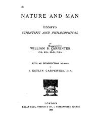 Cover of: Nature and man: essays scientific and philosophical