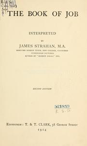 Cover of: The book of Job interpreted