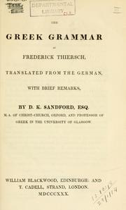 Cover of: The Greek grammar.