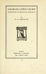 Cover of: Charles Lewis Cocke by William Robert Lee Smith
