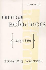 Cover of: American reformers, 1815-1860 by Ronald G. Walters
