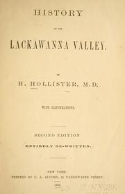 Cover of: History of the Lackawanna Valley by H. Hollister