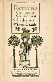 Cover of: Poetry for children by Charles Lamb
