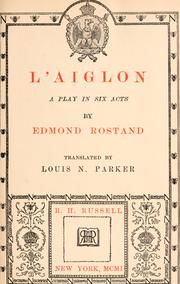 L' aiglon by Edmond Rostand