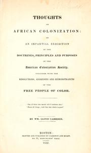 Thoughts on African colonization by William Lloyd Garrison
