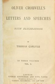 Cover of: Oliver Cromwell's Letters & speeches by Oliver Cromwell