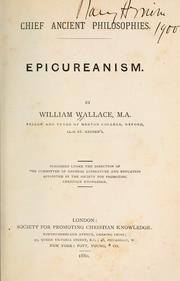Cover of: Epicureanism. by William Wallace