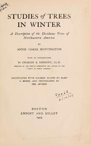 Cover of: Studies of trees in winter by Annie Oakes Huntington