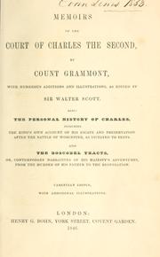 Cover of: Memoirs of the court of Charles the Second