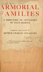 Cover of: Armorial families by Arthur Charles Fox-Davies