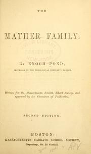 Cover of: The Mather family. by Enoch Pond