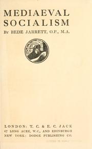 Cover of: Mediaeval socialism by Bede Jarrett