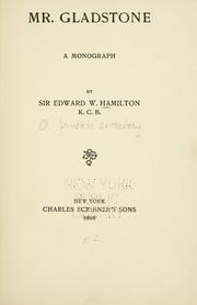 Cover of: Mr. Gladstone: a monograph