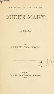 Cover of: Queen Mary by Alfred Lord Tennyson