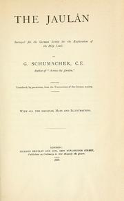 Cover of: The Jaulân by Gottlieb Schumacher