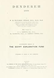 Cover of: Dendereh, 1898 by W. M. Flinders Petrie