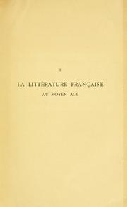 Cover of: Mélanges de littérature française du moyen age