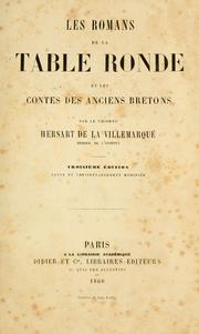 Cover of: Les romans de la Table Ronde et les contes des anciens Bretons. by Théodore Hersart de la Villemarqué