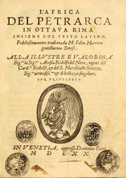 Cover of: L'Africa by Francesco Petrarca