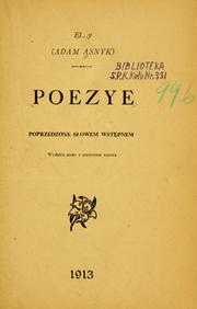Cover of: Poezye