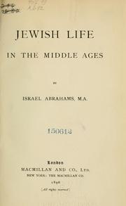 Cover of: Jewish life in the Middle Ages