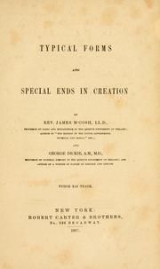 Cover of: Typical forms and special ends in creation