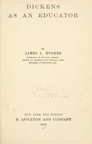 Cover of: Dickens as an educator