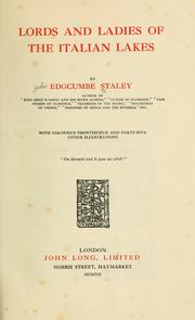 Cover of: Lords and ladies of the Italian lakes by Edgcumbe Staley