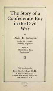 Cover of: The story of a Confederate boy in the Civil War