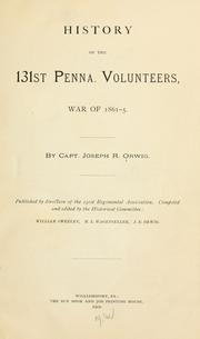 Cover of: History of the 131st Penna. Volunteers, war of 1861-5