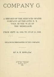 Cover of: Company G. by A. R. Barlow