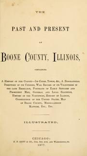 Cover of: The Past and present of Boone County, Illinois by 