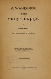 Cover of: A wanderer in the spirit lands.