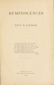 Cover of: Reminiscences by Lucy Newhall Danforth Colman