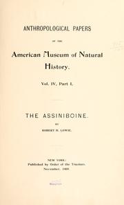 Cover of: Assiniboine
