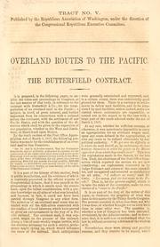 Cover of: Overland routes to the Pacific by 
