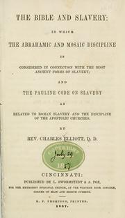 Cover of: The Bible and slavery