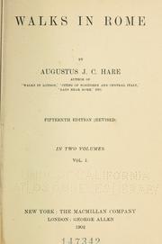 Cover of: Walks in Rome by Augustus J. C. Hare
