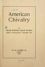Cover of: American chivalry