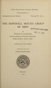 Cover of: The Hopewell mound group of Ohio by Warren King Moorehead