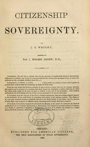 Cover of: Citizenship sovereignty. by Wright, John S.