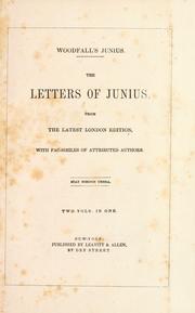 Cover of: The letters of Junius by Junius