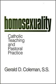 Cover of: Homosexuality: Catholic Teaching and Pastoral Practice