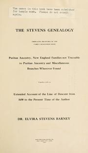 Cover of: The Stevens Genealogy