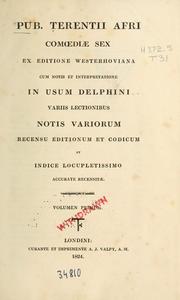 Cover of: Pub. Terentii Afri Comoediae sex by Publius Terentius Afer